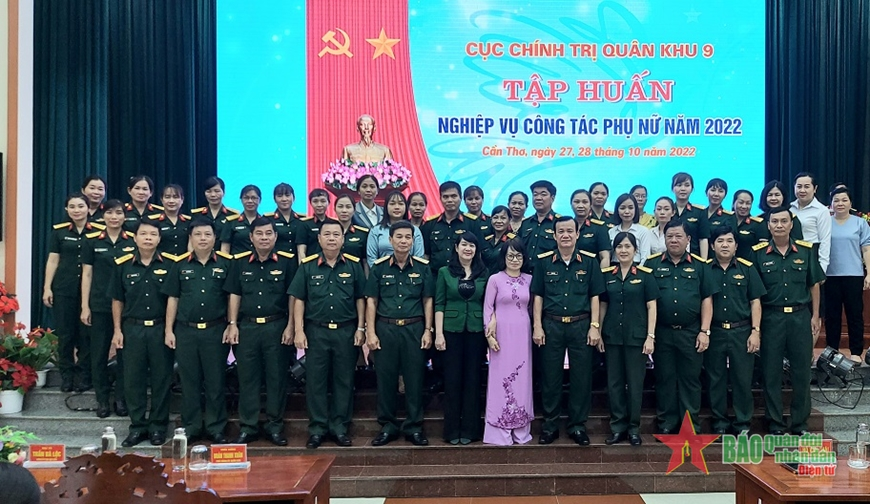 Quân khu 9 tập huấn nghiệp vụ công tác phụ nữ năm 2022